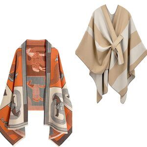 3644 Scarf For Women Pashmina Shawl Wrap & Soft Open/cross Front Poncho
